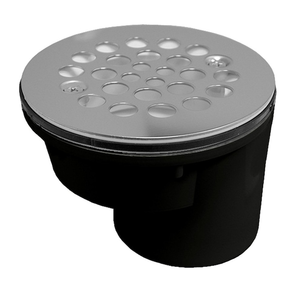 Jones Stephens 2in. Offset ABS Shower Stall Drain with Receptor Base and Stainless Steel Strainer D41601 - main